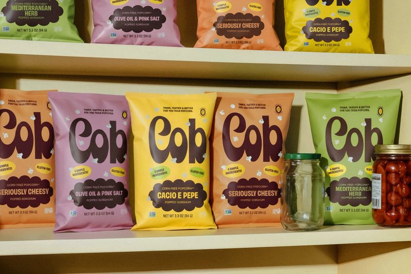 Bags on a shelf