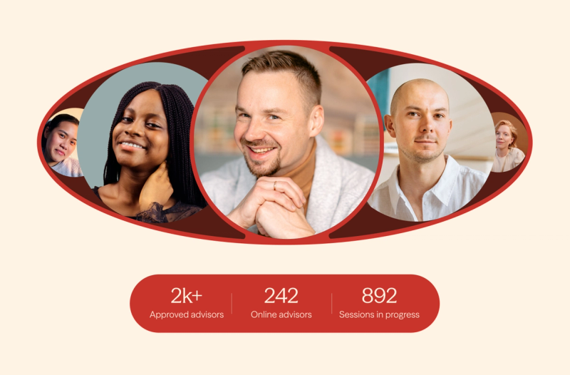 Advisor cards interface