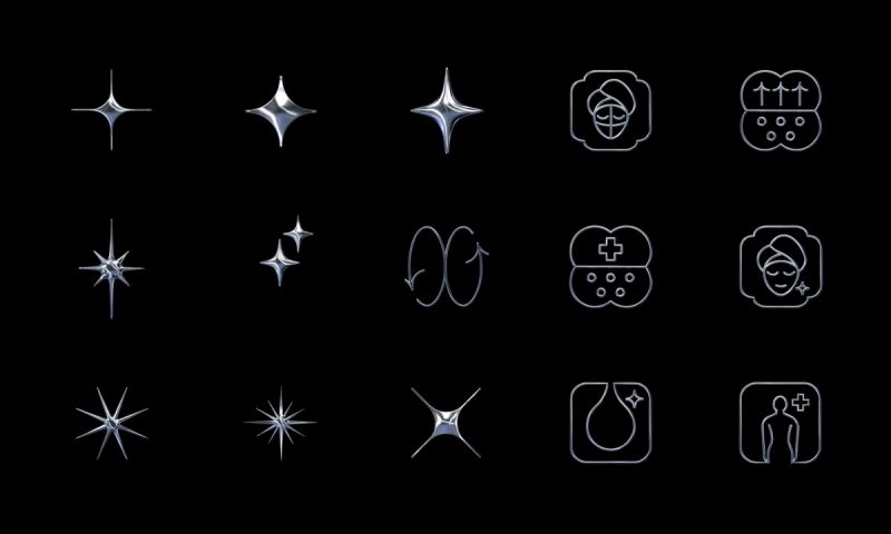 Sparkles and icons