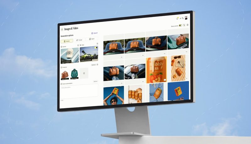 Asset library on a monitor