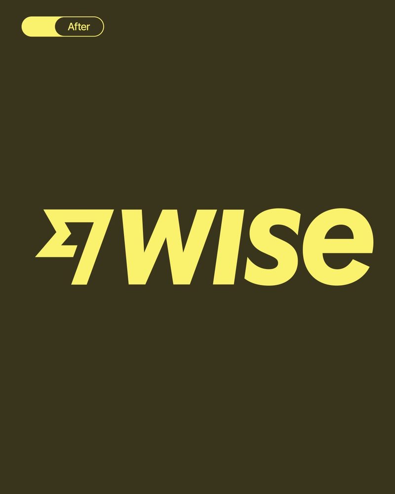 Wise Before & After: Before and After Logo Comparison, 2023 rebrand by Ragged Edge