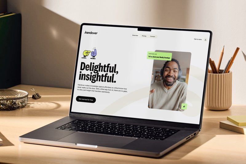 Website on a laptop
