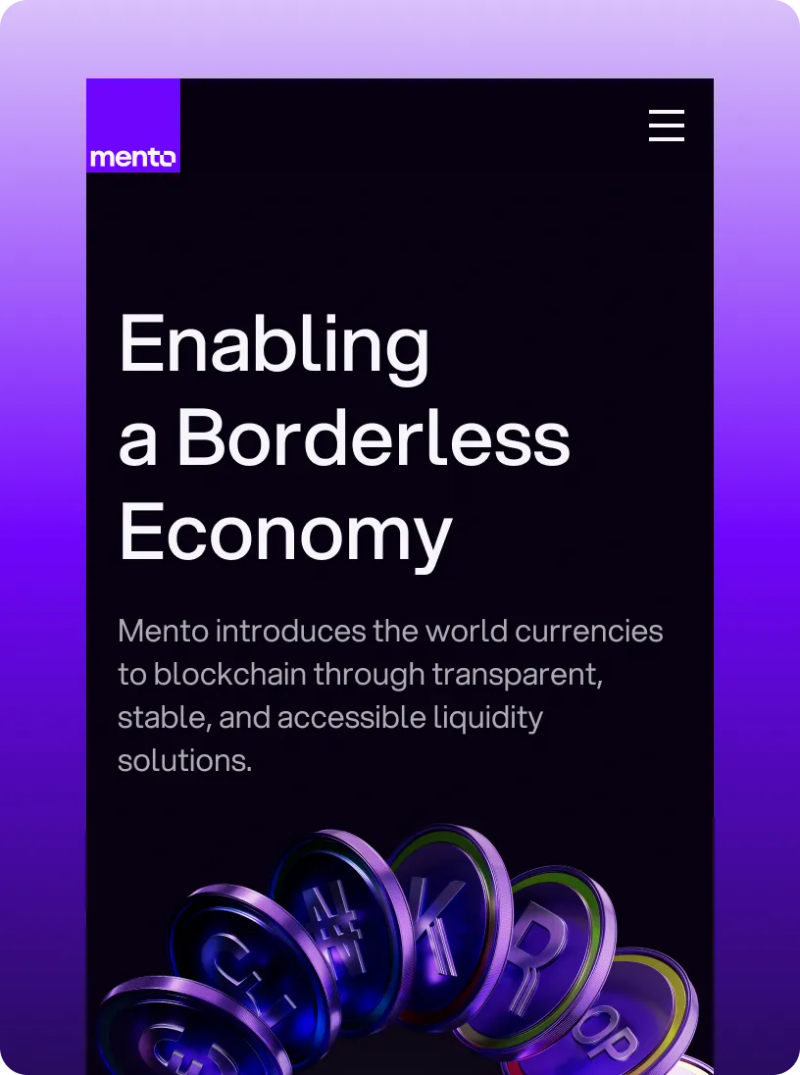 Mobile homepage