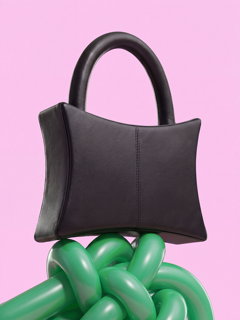 Bag on a green knot
