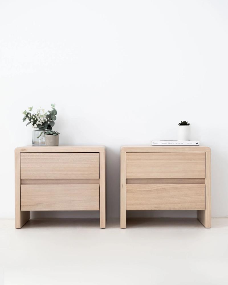 Sova Bedside Tables (Double Drawer) Bedside Tables
