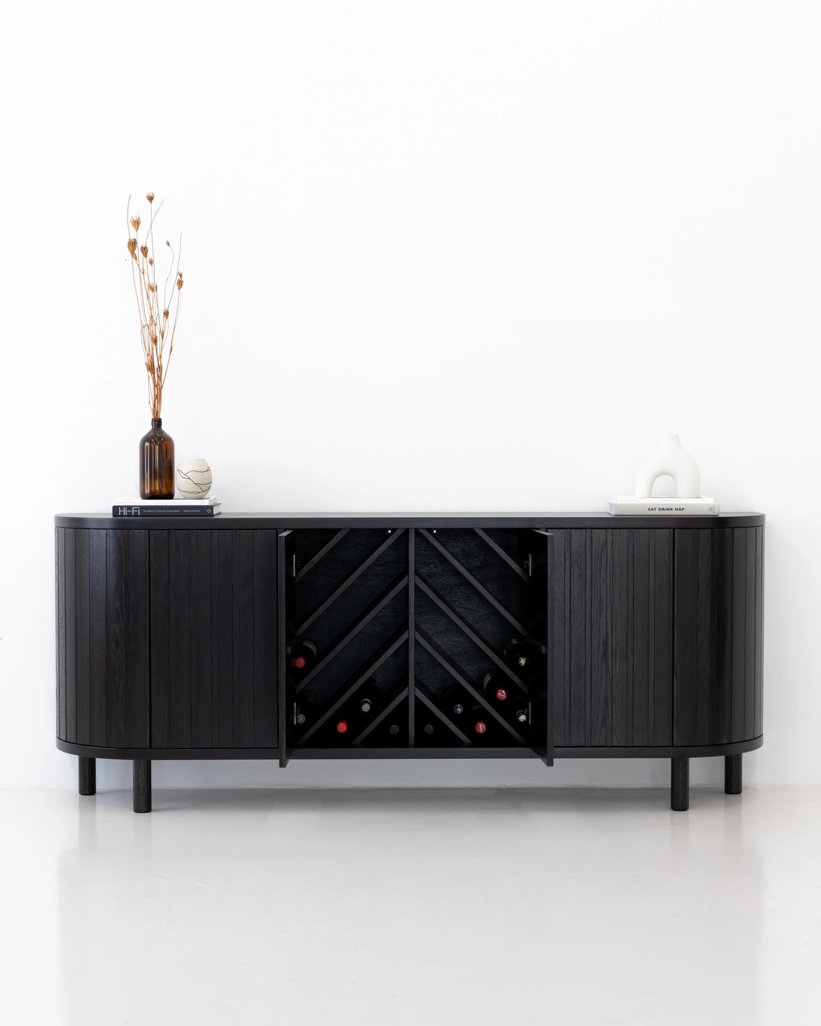 Vino Credenza in solid timber, full view