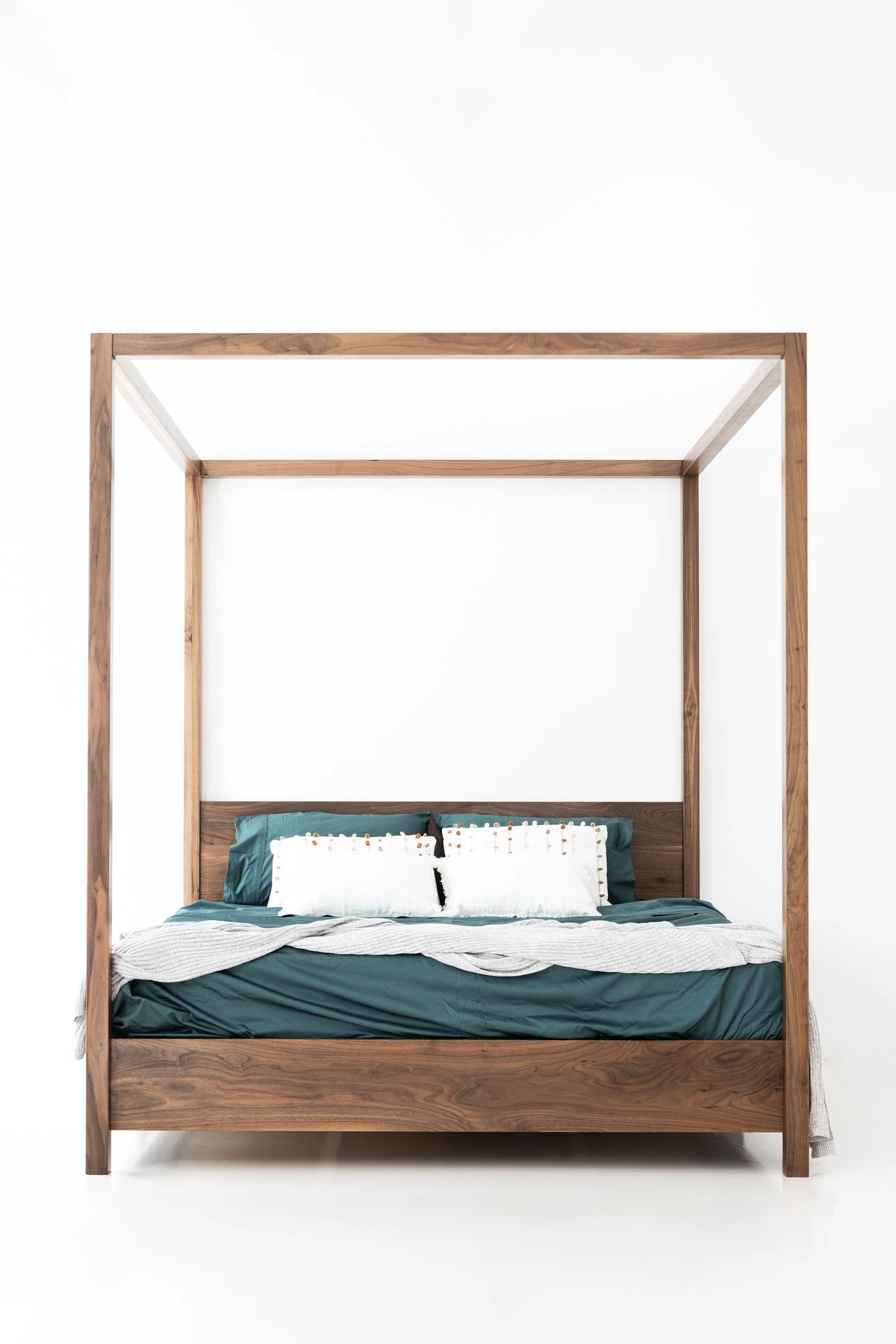 Fetel Four Poster Bed in solid timber, full view