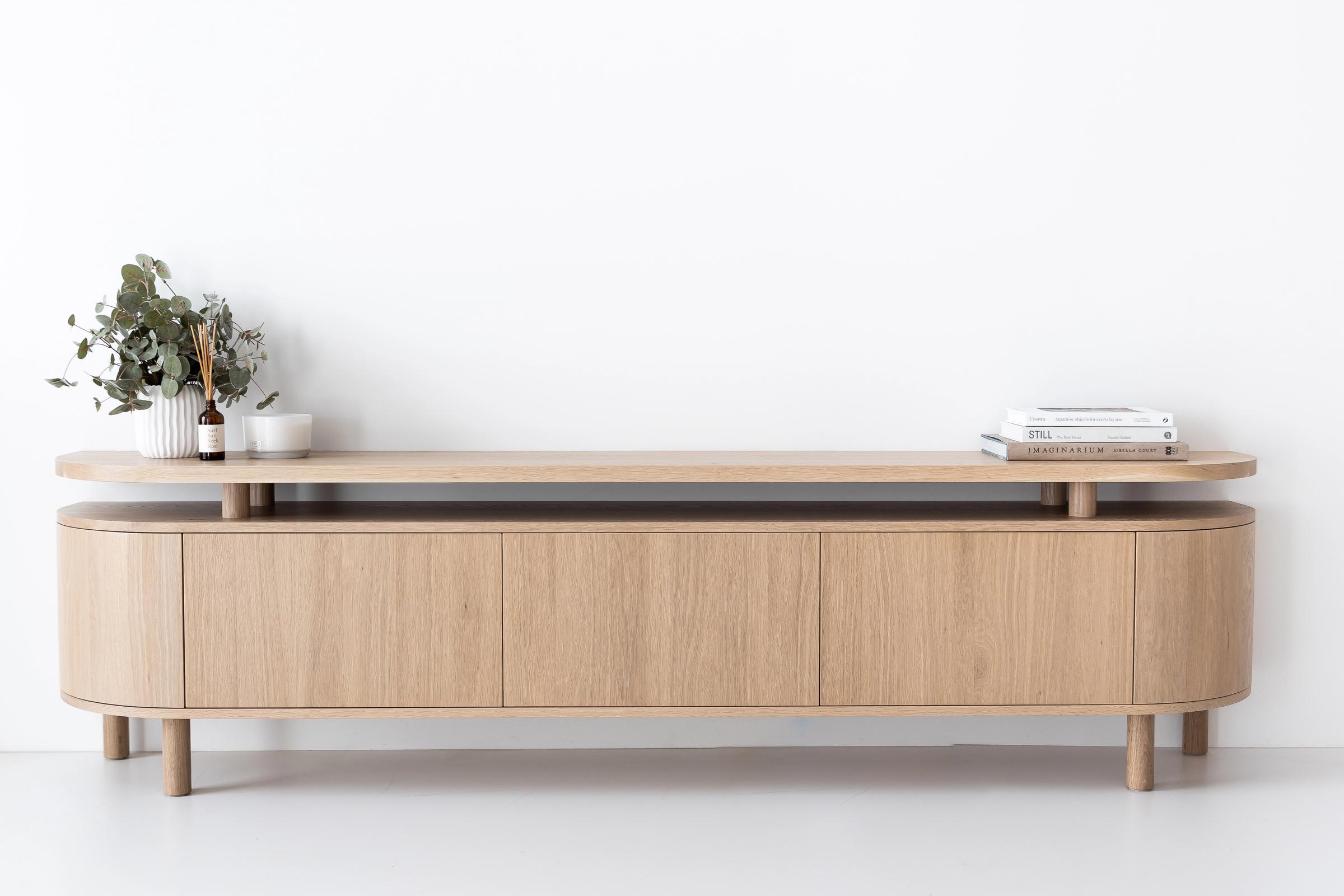 Basque Credenza in solid timber — full view