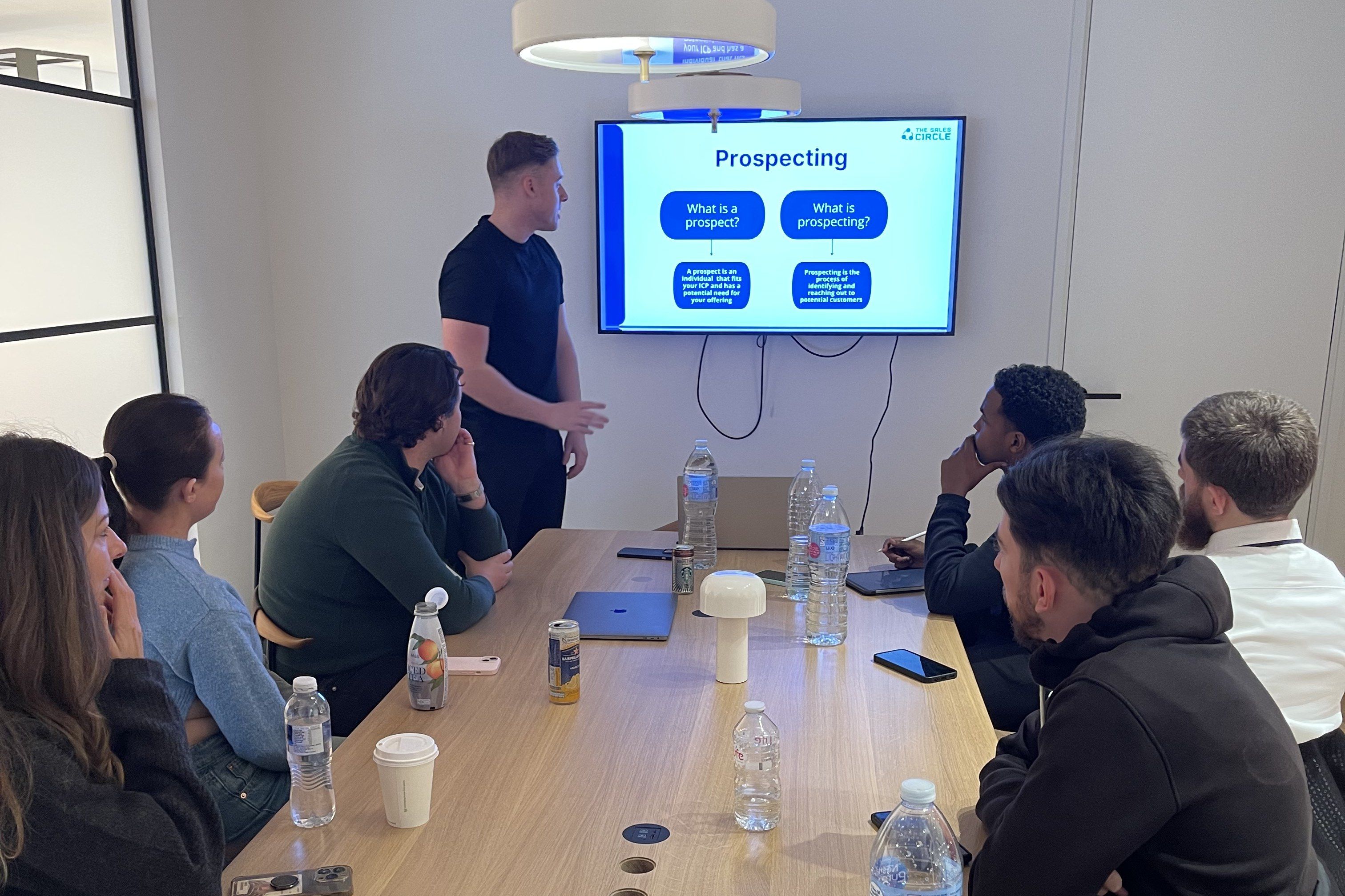 A Sales Circle live training session on prospecting