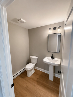 Bath in a finished basement 