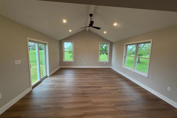 Interior shot of completed addition