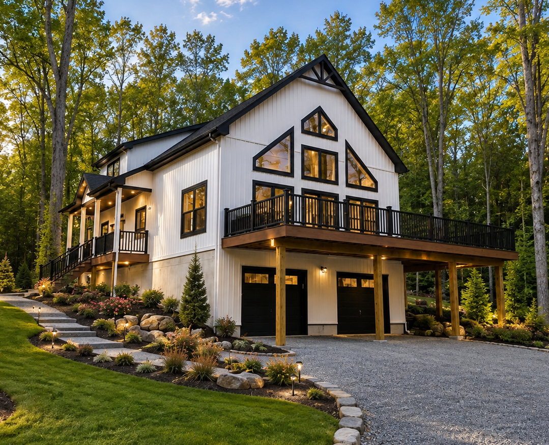Modern A-Frame Custom Home Build in Barto, Pennsylvania 