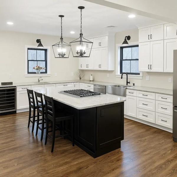 A beautiful kitchen with high end finishes
