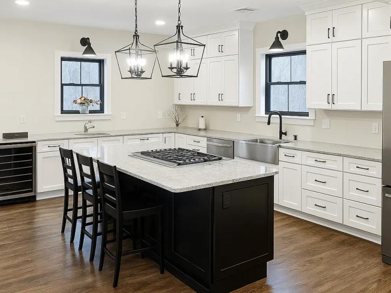 A beautiful kitchen with high end finishes