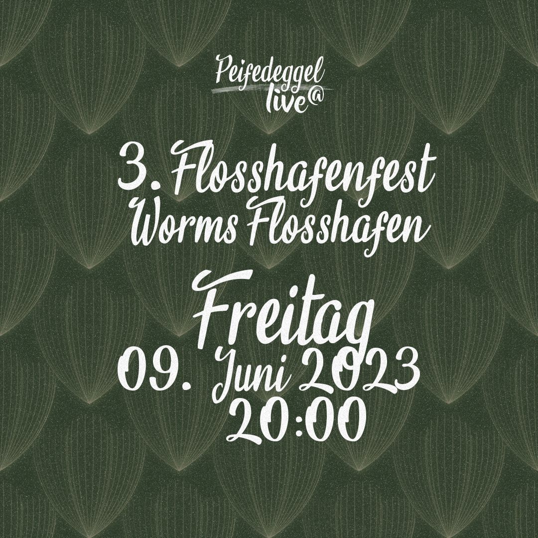 Peifedeggel live beim 3. Wormser Floßhafenfest, Worms-Floßhafen, Sonntag, 09. Juni 2023 20:00 Uhr  #Peifedeggel #Rheinspringen #Rheinspringen WM #Worms #Floßheim #Gitarrenmusik #Konzert #Schorlegewitter #Wormstouristik #Rhein #Sport #Livemusik #Floßhafenfest