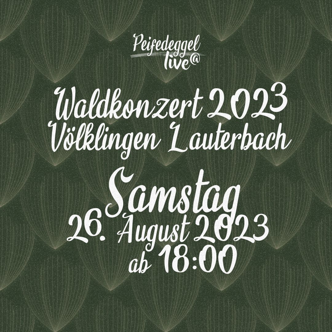 Peifedeggel live beim @MusikvereinLauterbach , Lauterbach Saar, Samstag, 26. August 2023 ab 18:00 Uhr  #Peifedeggel #Kusel #Gitarrenmusik #Konzert #Musikantenland #Musikverein #MusikvereinLauterbach #Lauterbach #Völklingen #Warndt #DieSallis #ScherfRanch #Alpacas #Waldkonzert #FritzWunderlich