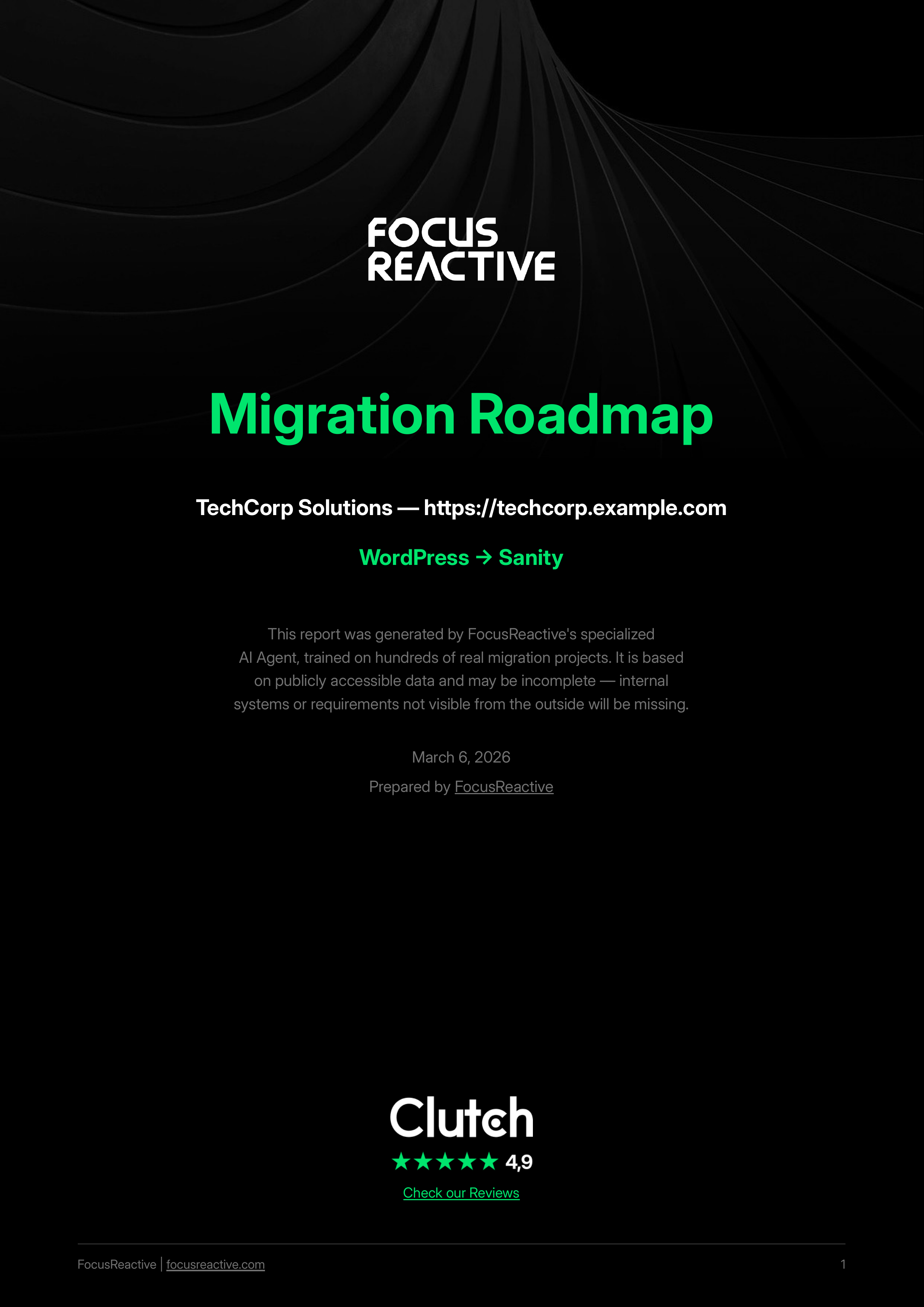 Sample report page 1