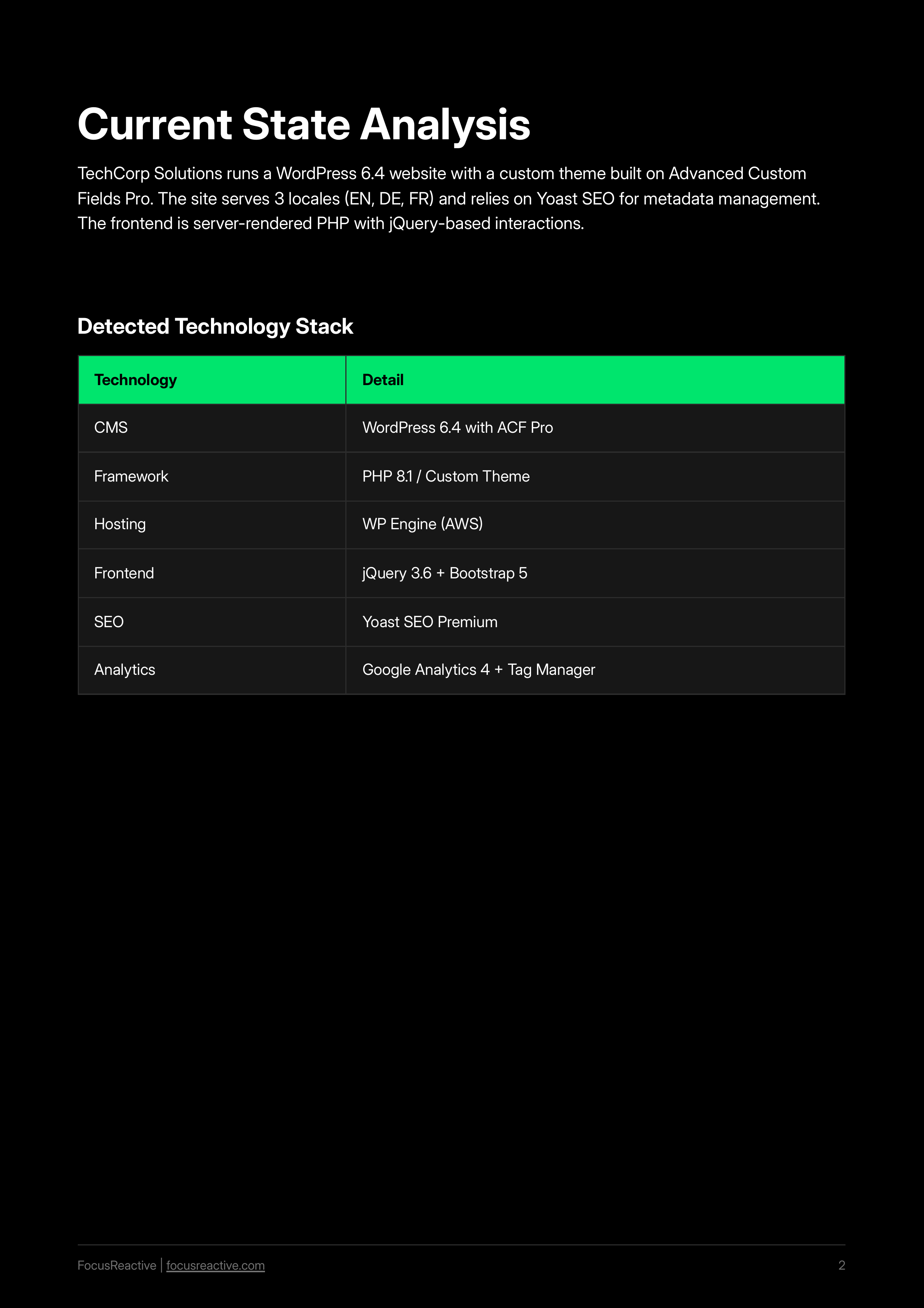 Sample report page 2