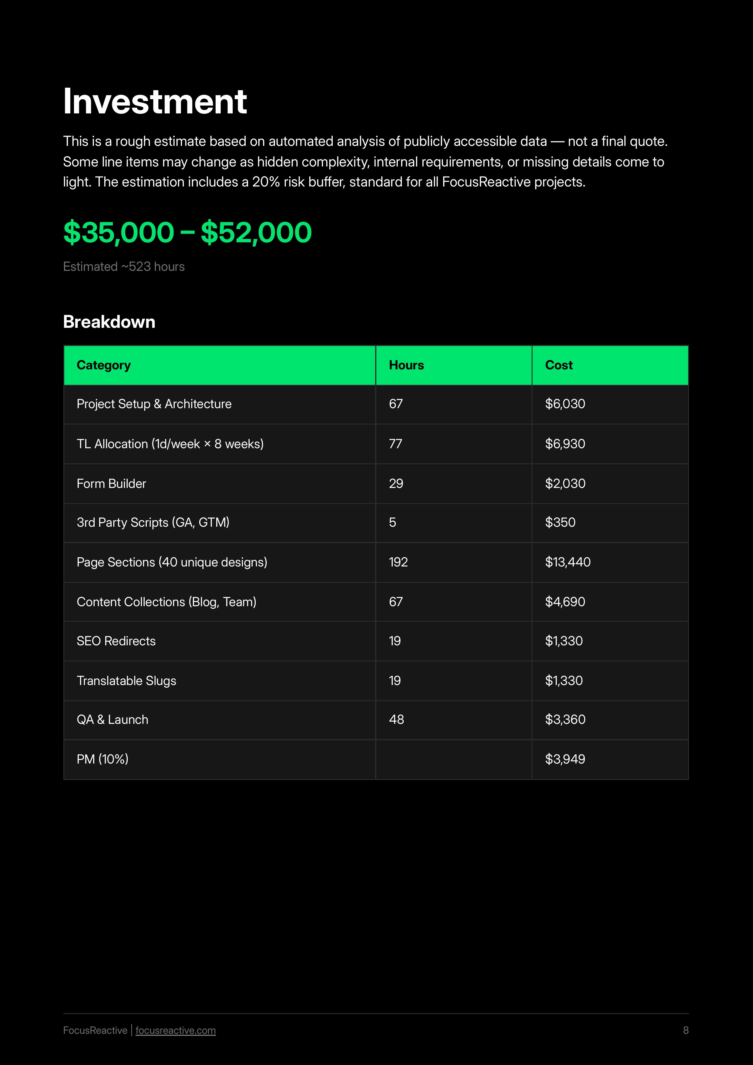 Sample report page 8