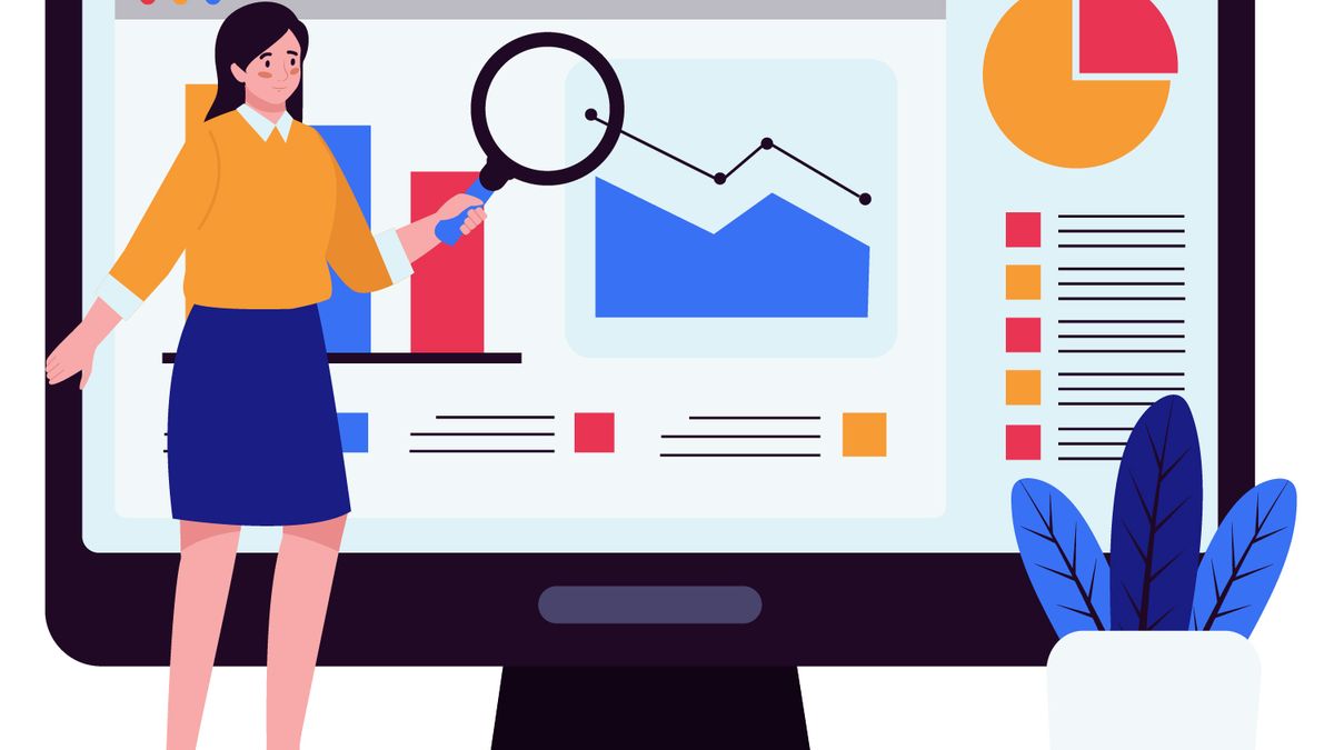 Bid professional examining tender requirements and evaluation criteria with a magnifying glass