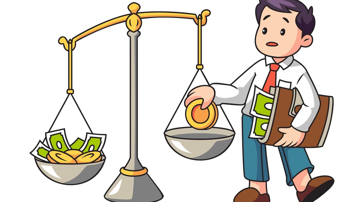 Scales weighing the cost of bidding against the value of a contract