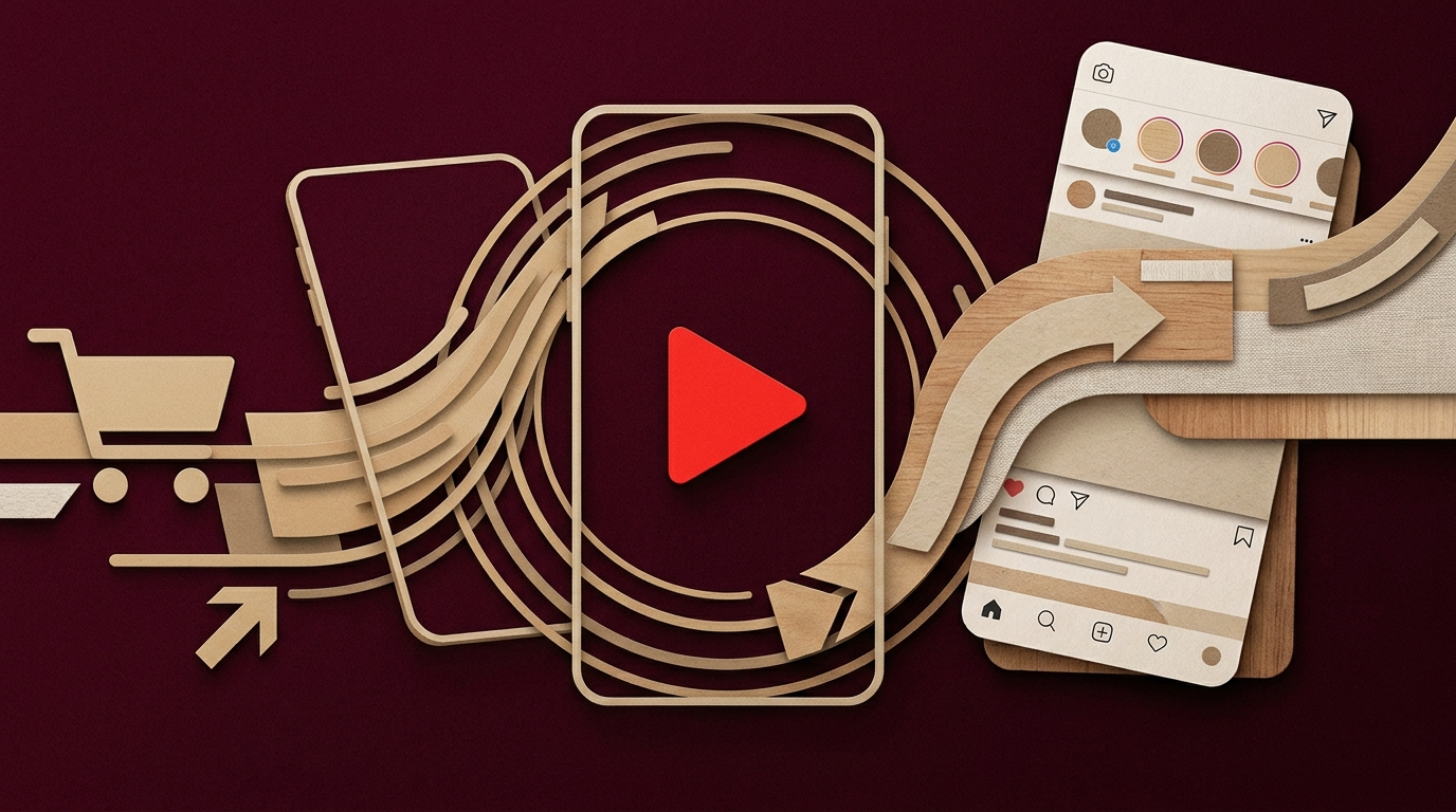 Illustrazione: video breve e social commerce, il social come punto vendita