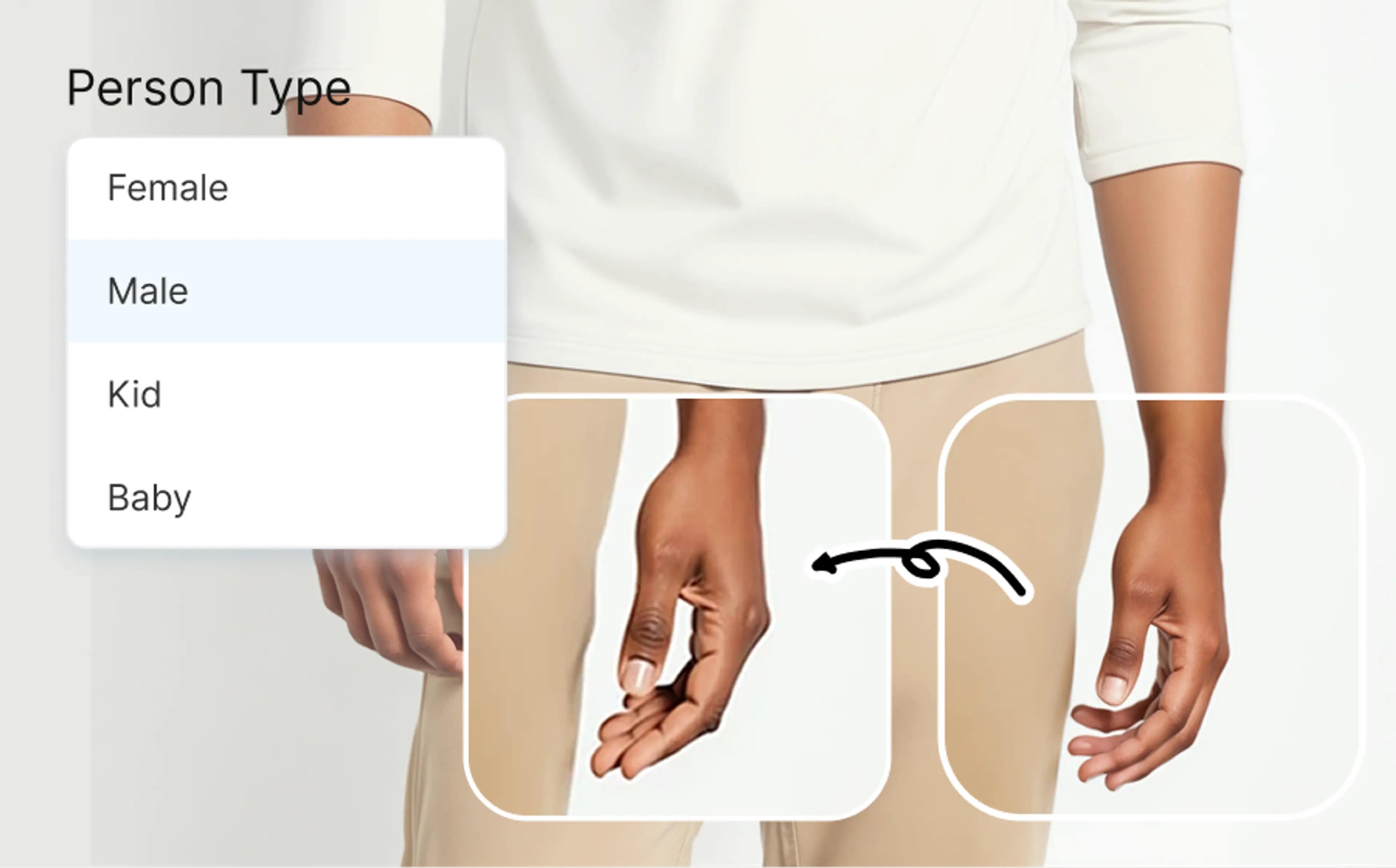 Specified with gender and age