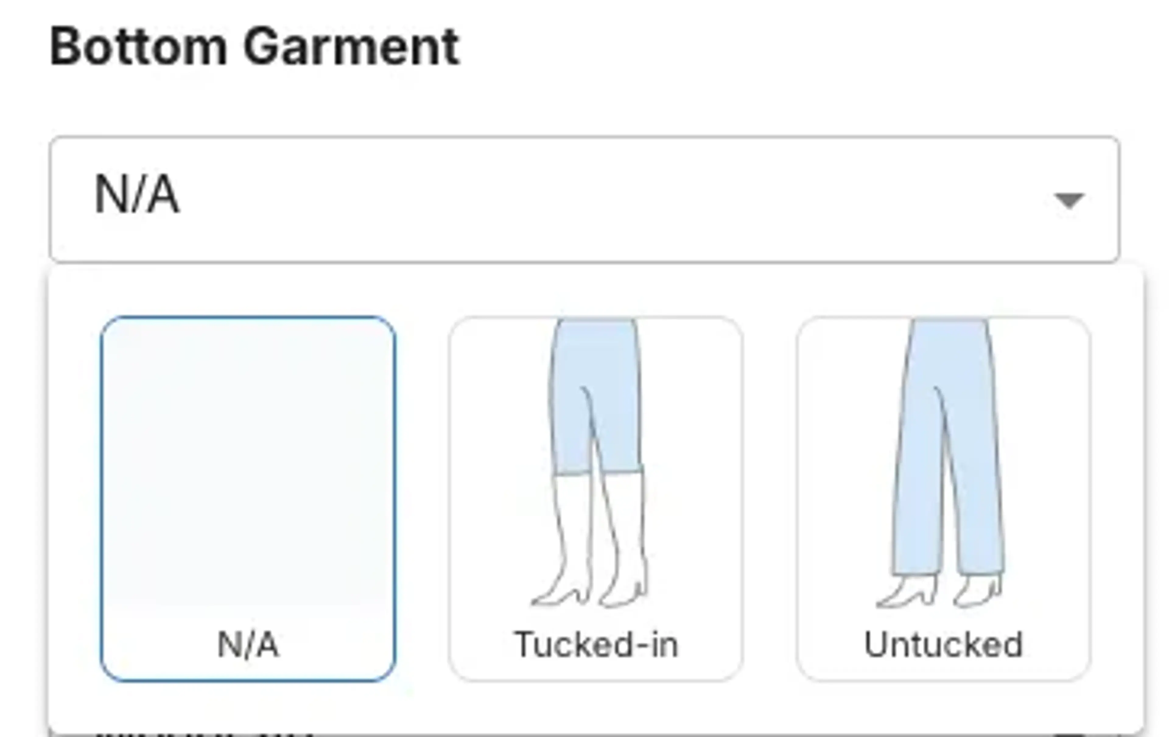 Pants tucked into boots control