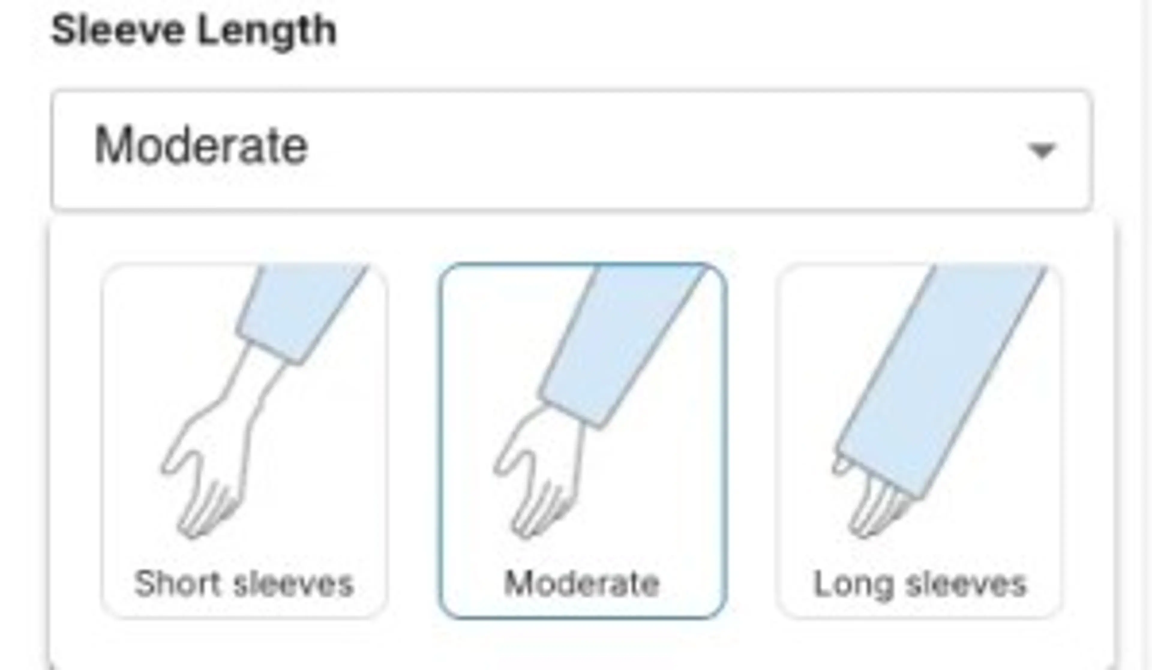 Sleeve length control