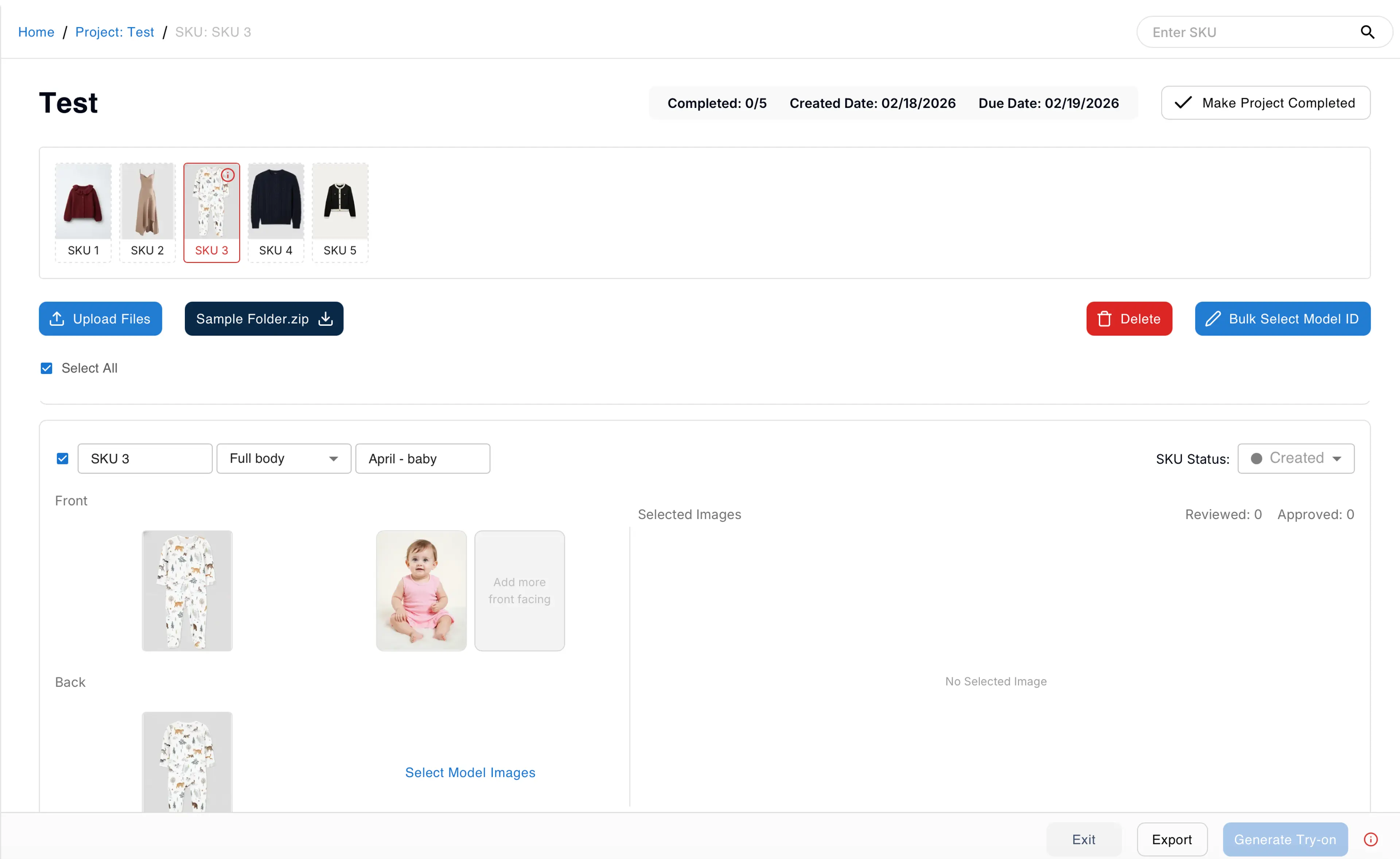 Missing model warning