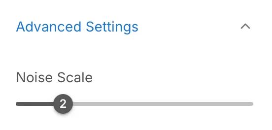Upscale noise scale advanced settings