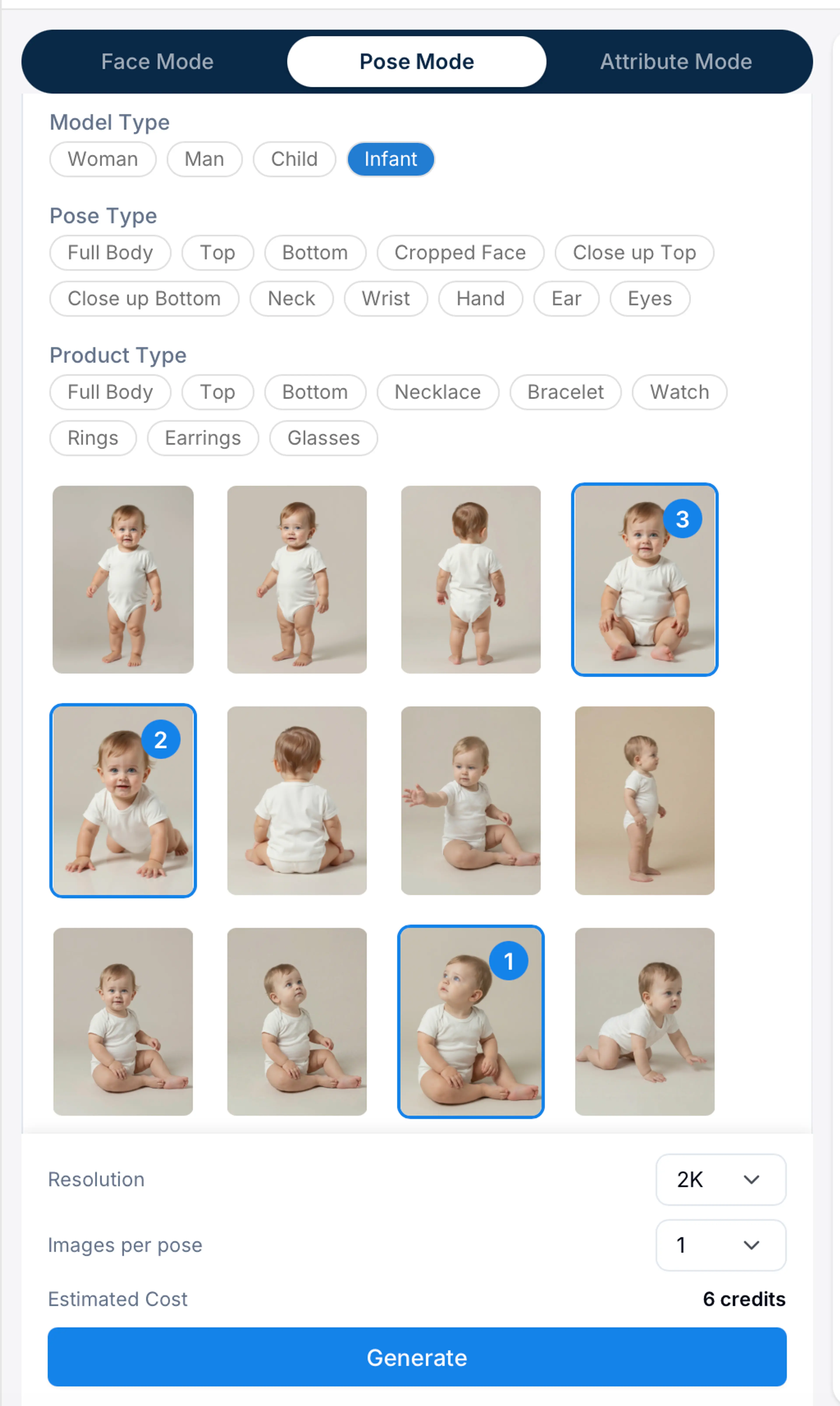 Generate Pose - Select Pose