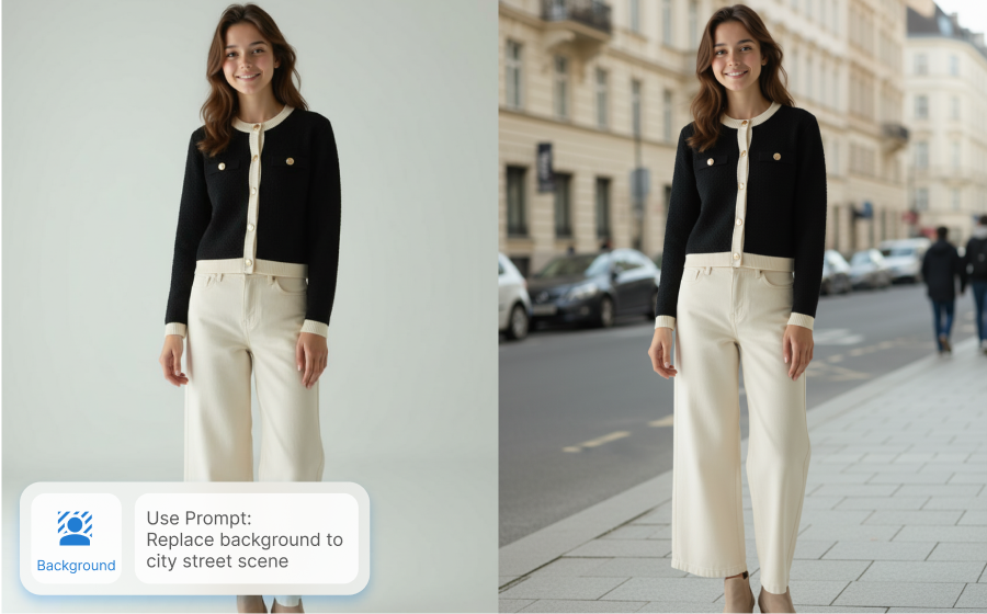 Generate a new background by describing it