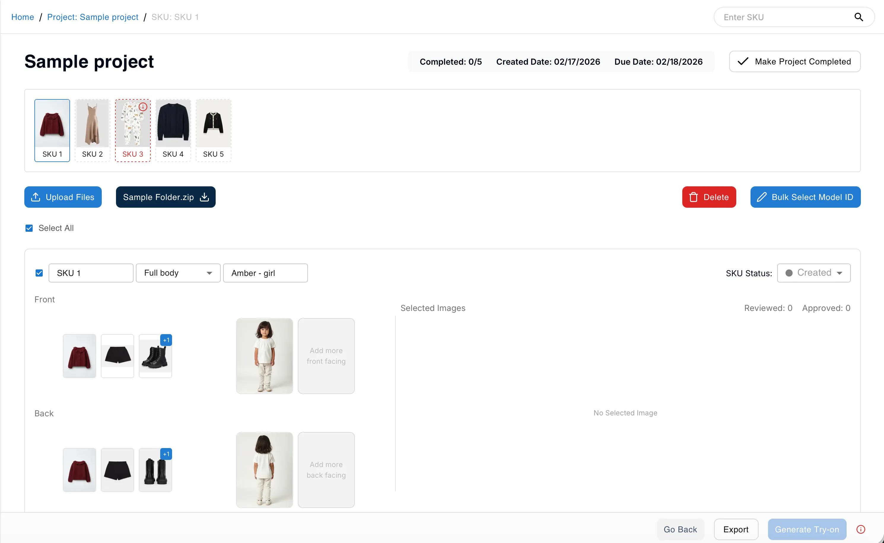 Project Overview Page