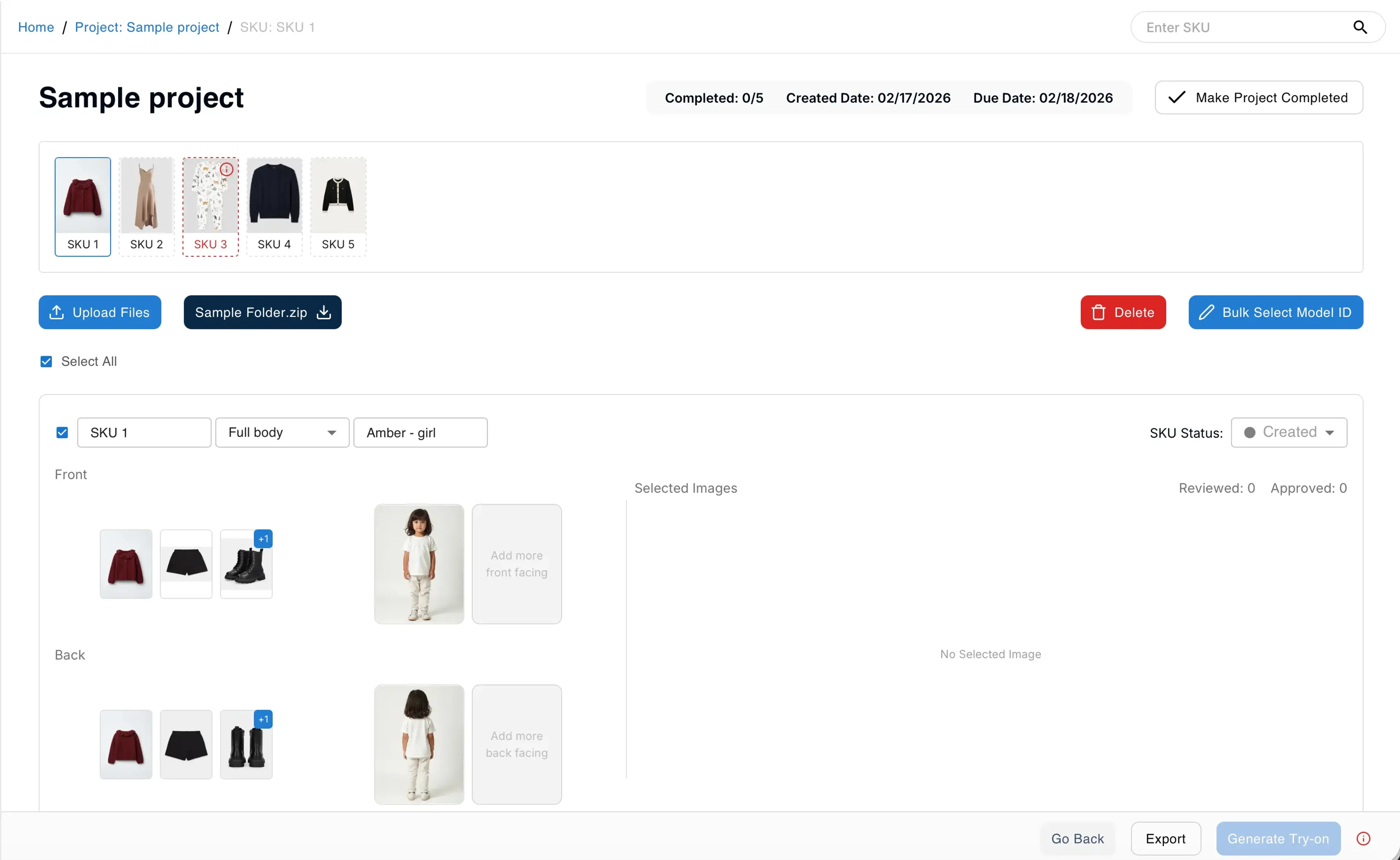 Project Overview Page
