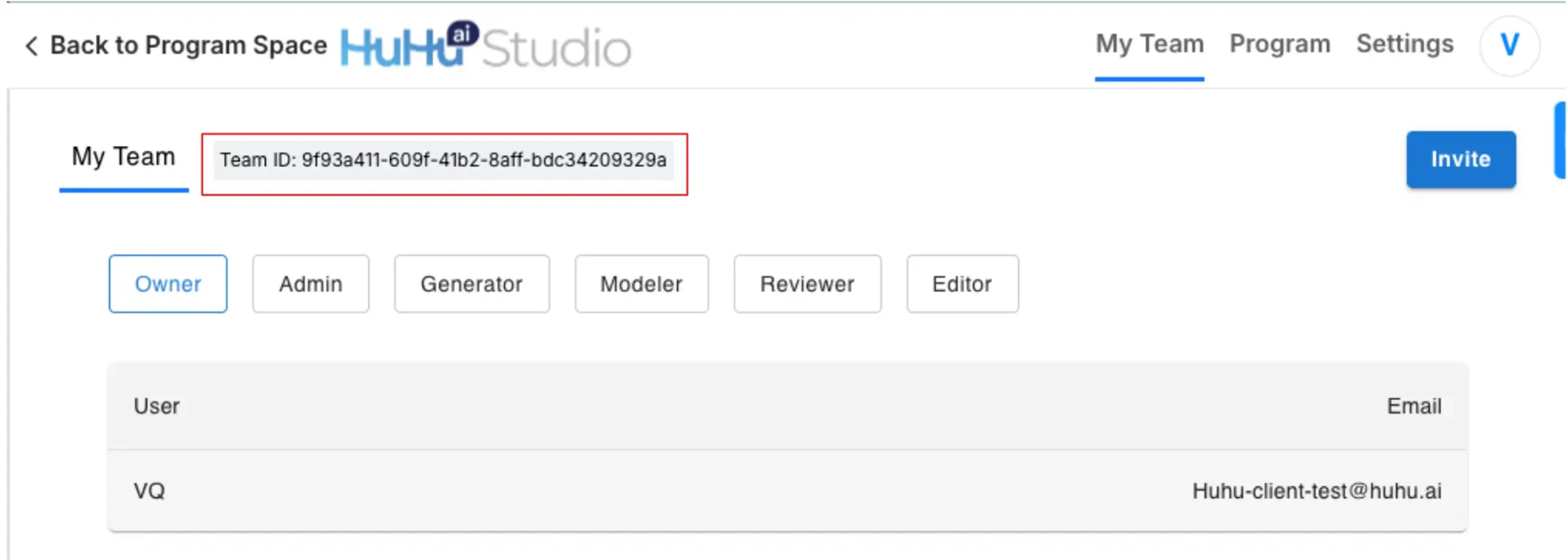 Copy Team ID from My Team page