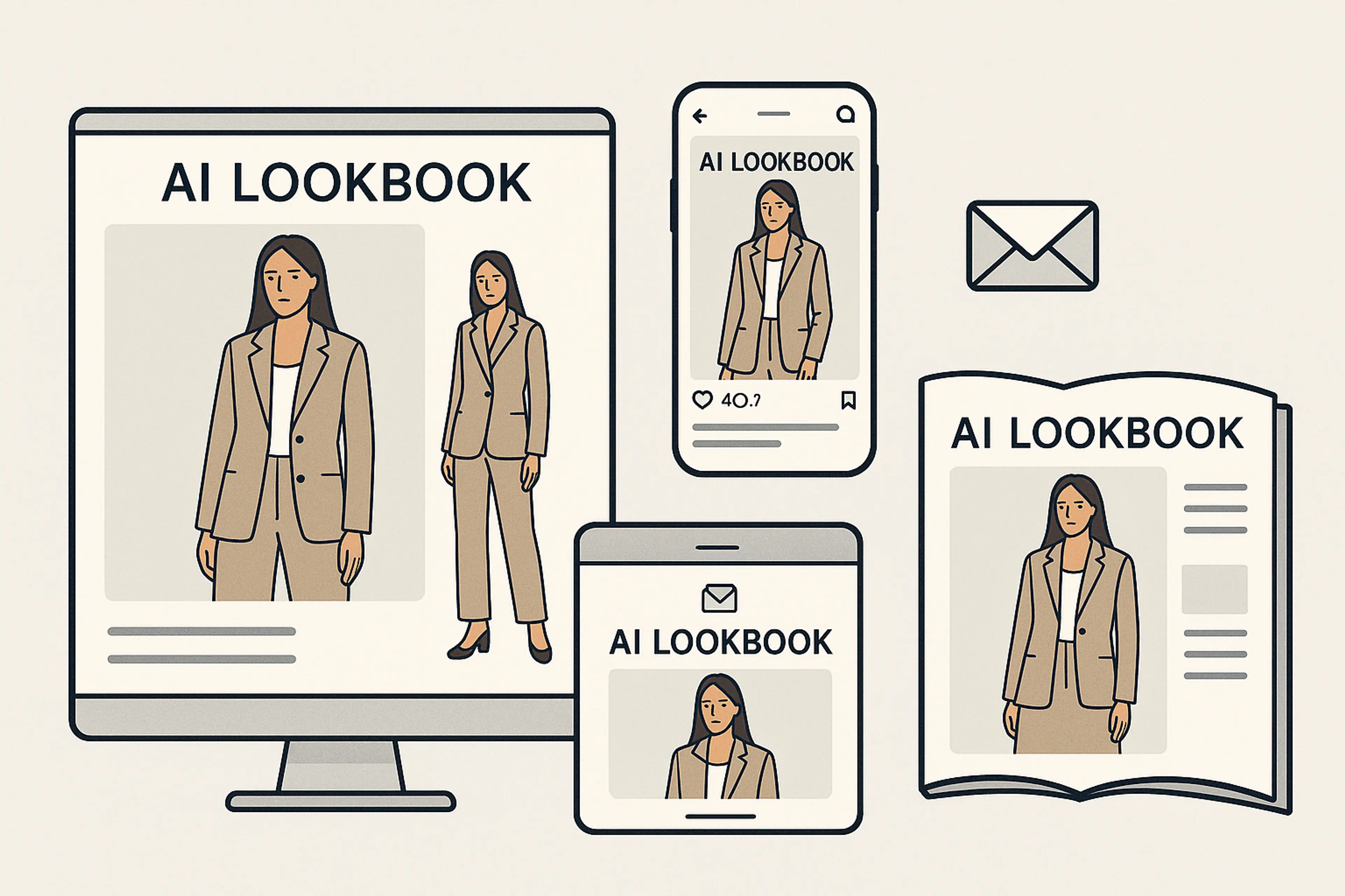 Versatile lookbook formats