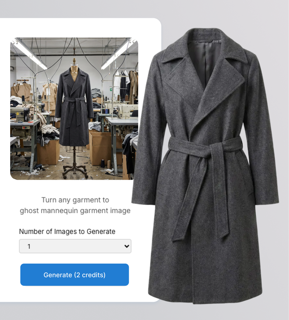 Ghost mannequin effect on a garment photo