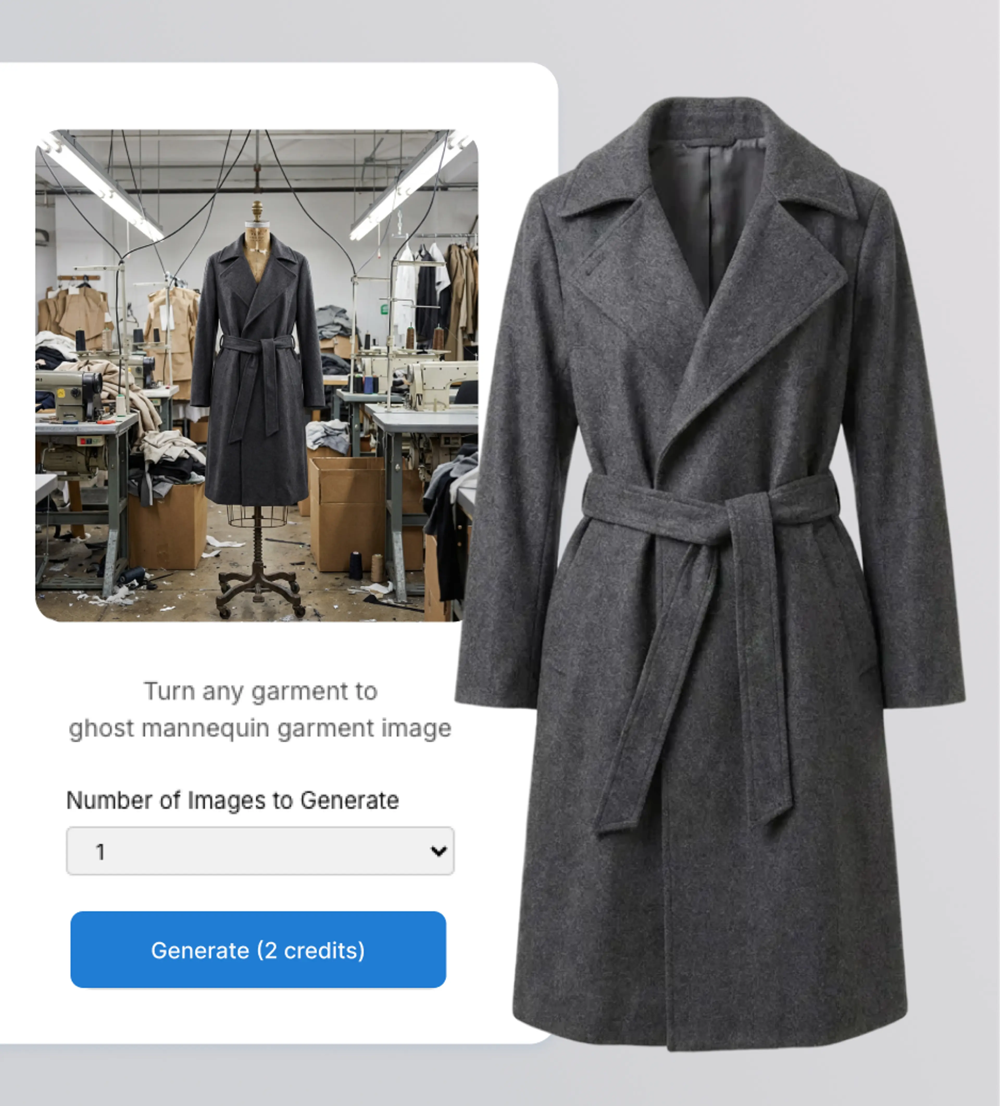 Ghost mannequin effect on a garment photo