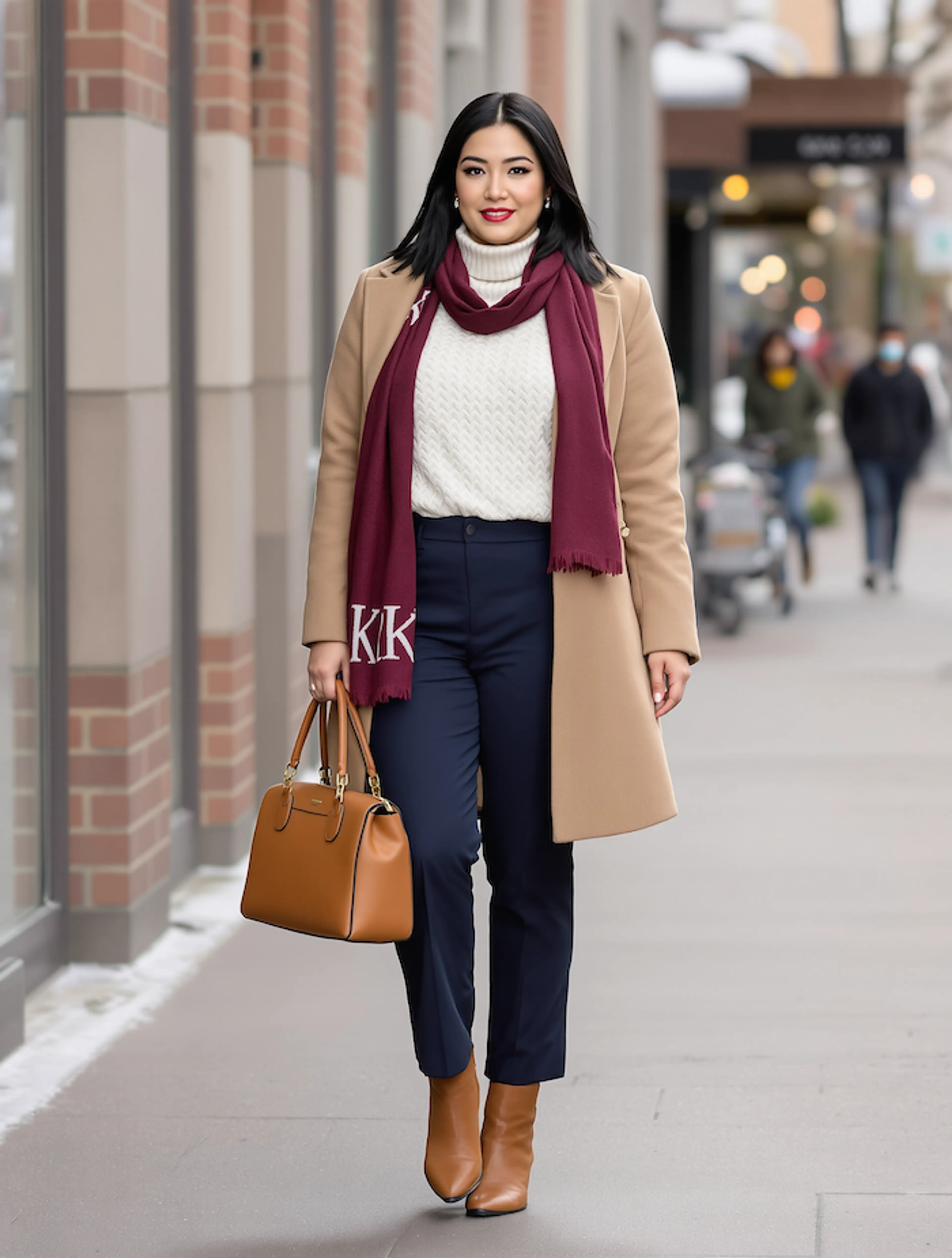 Winter layering outfit generated with HuHu AI outfit maker