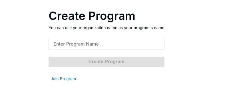Enter program name to create
