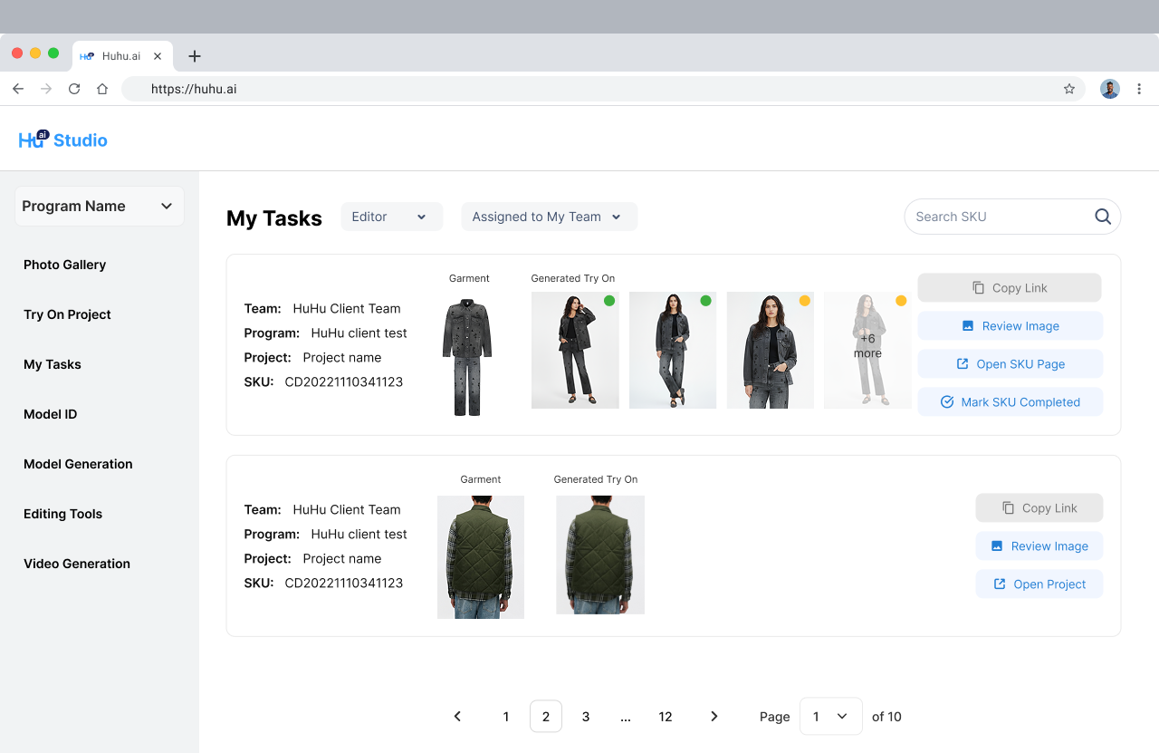 My Task updated interface