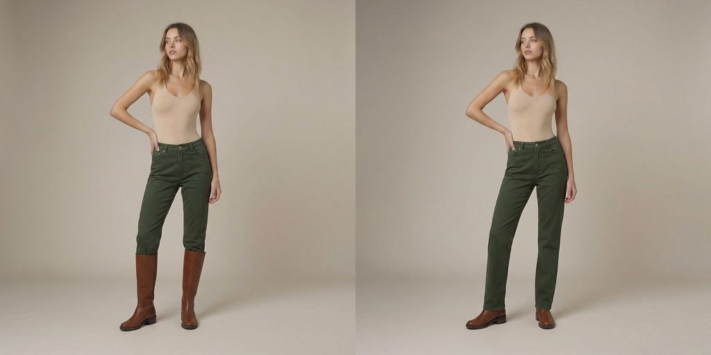 Pants tucked into boots reference example