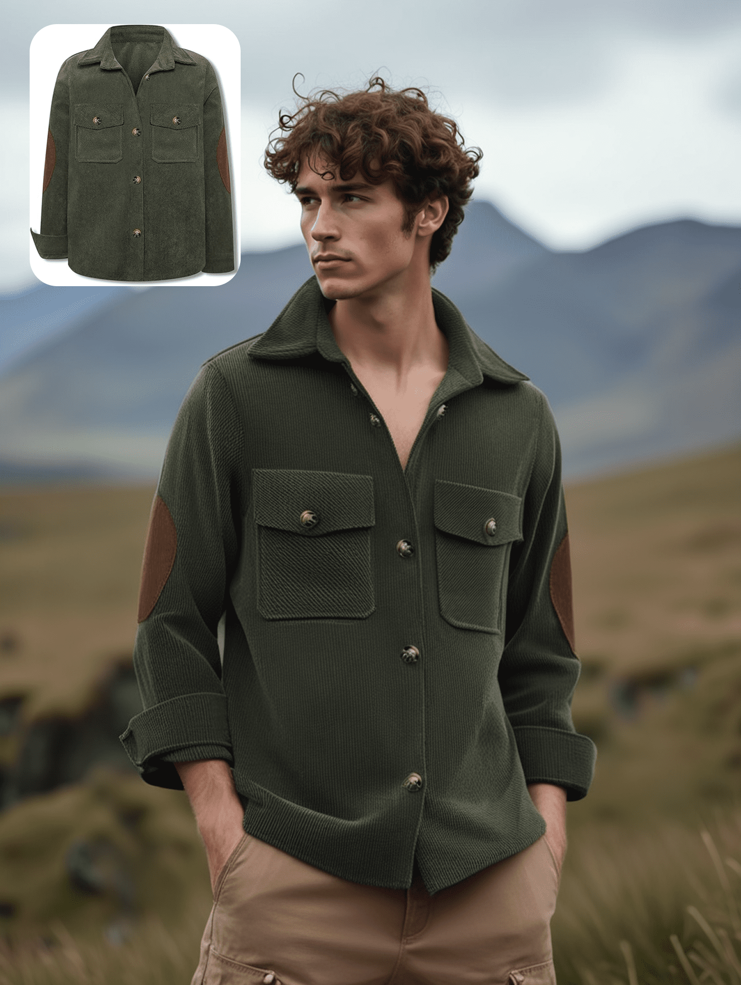 place custom clothing on an ai model man