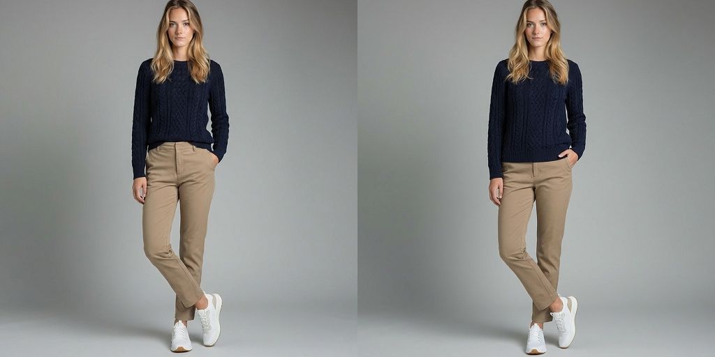 Top tucked into pants reference