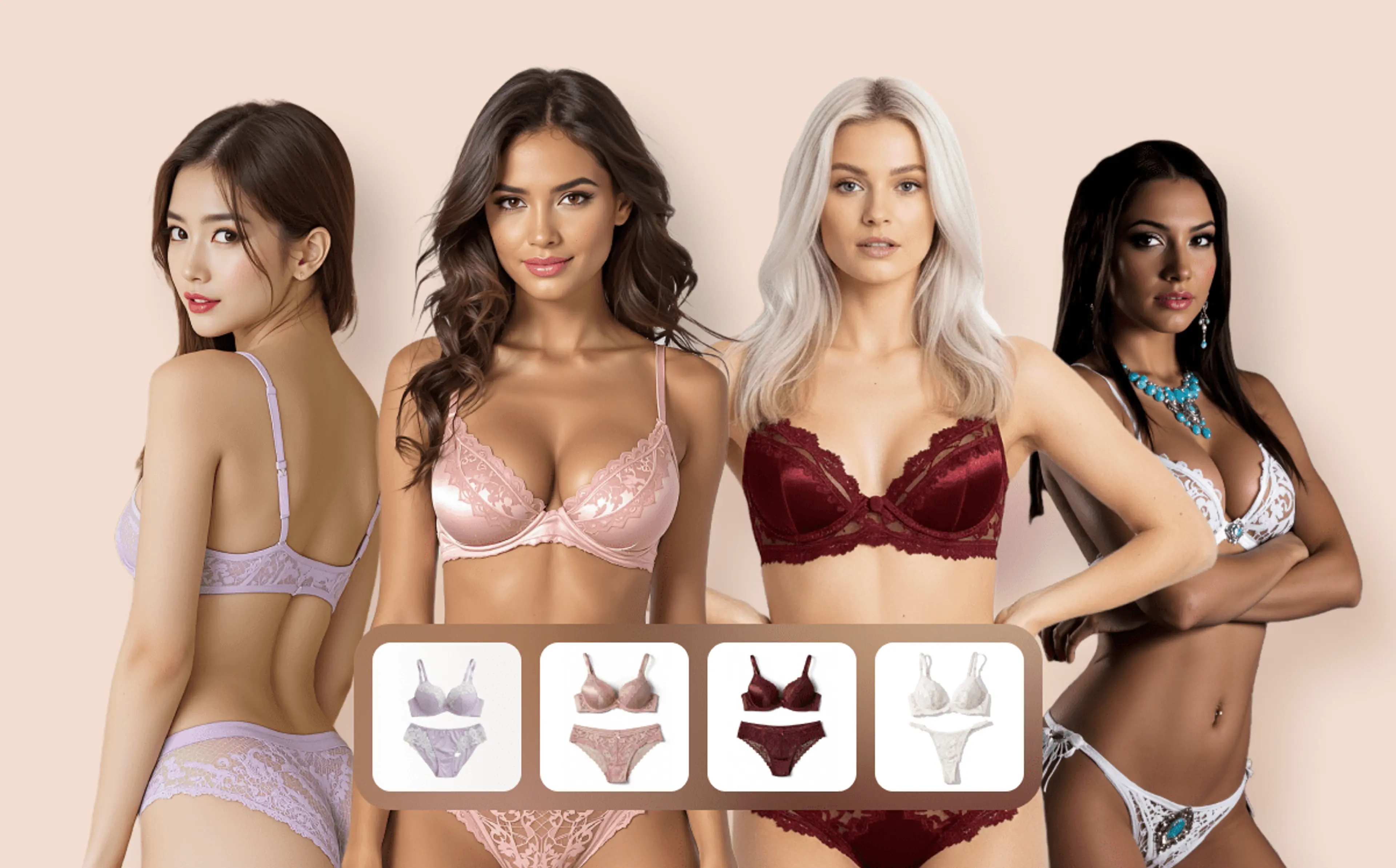 AI lingerie models reflect how the real products look on customers