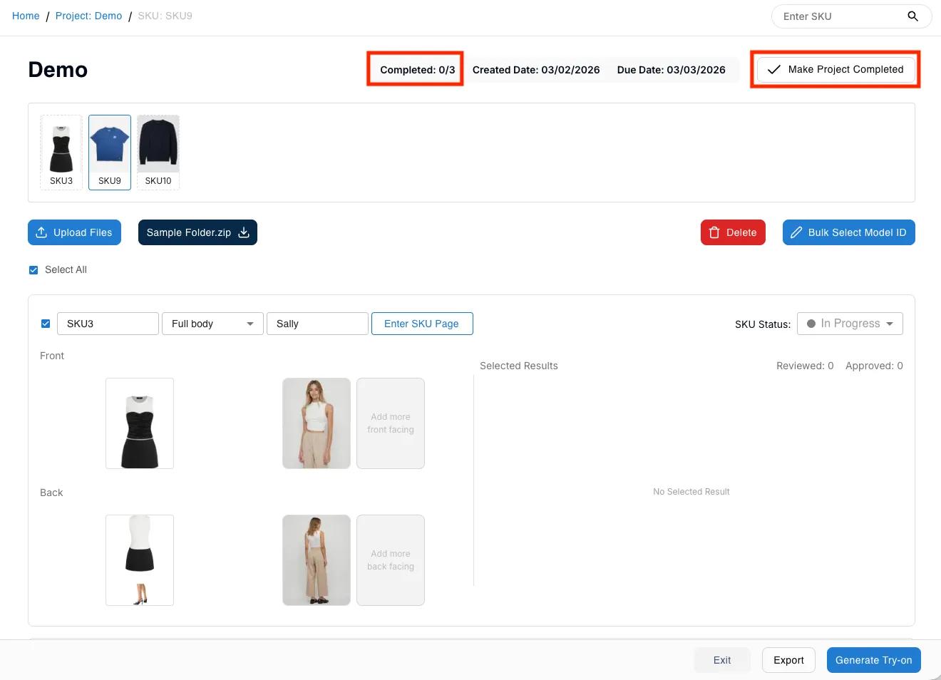 Mark Project Completed