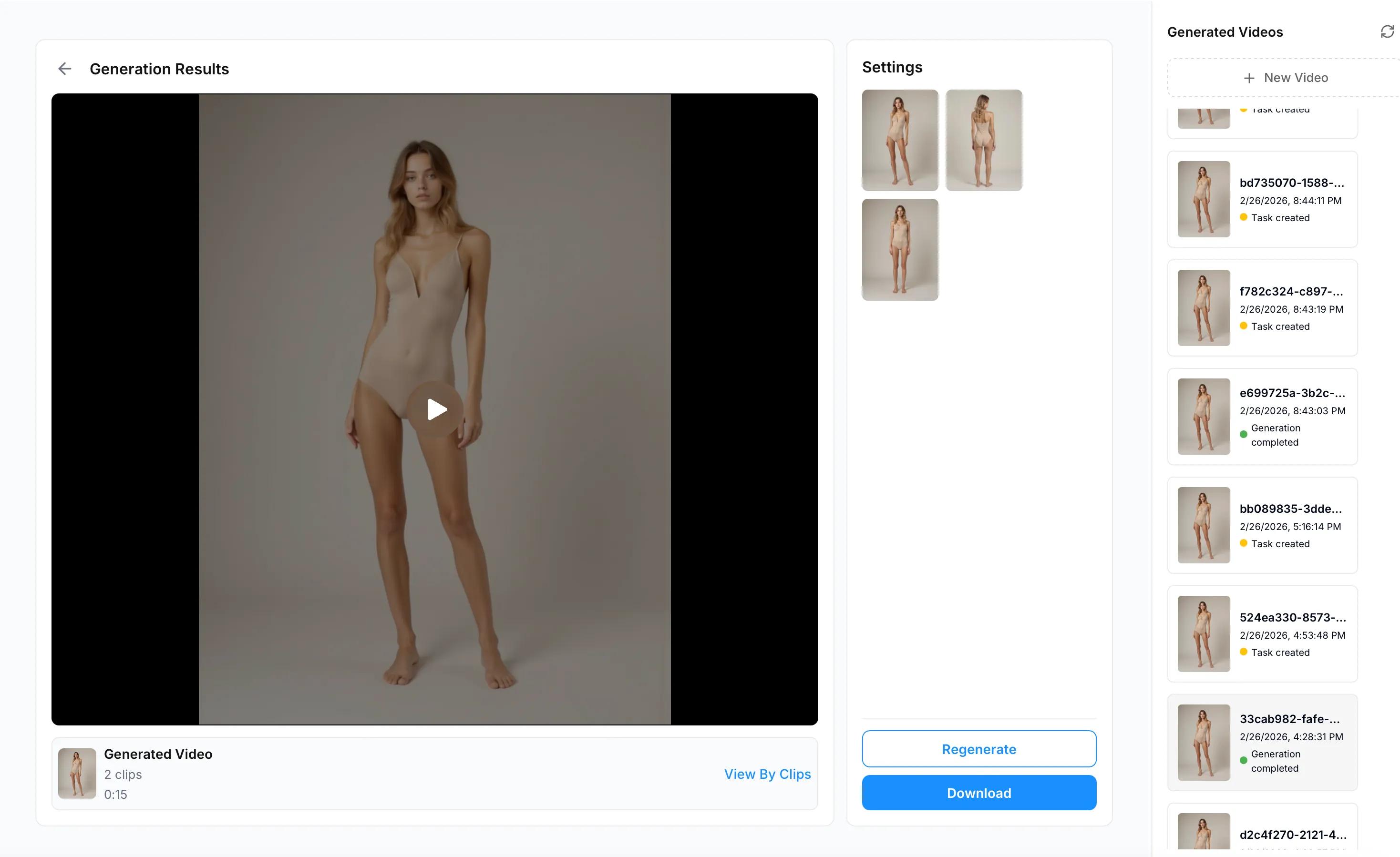 Review video generation result