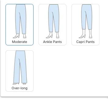 Pants length options