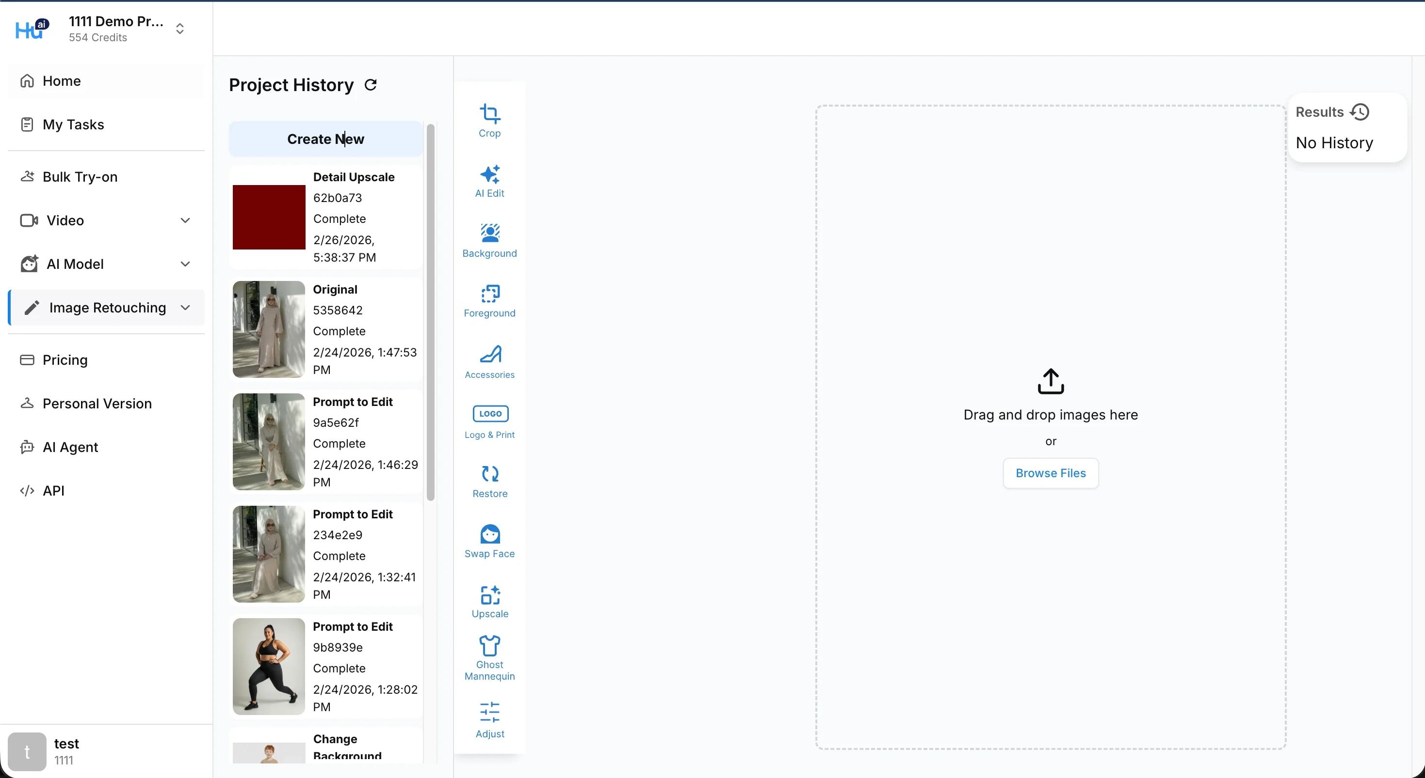 Select Ghost Mannequin tool in Image Retouching panel